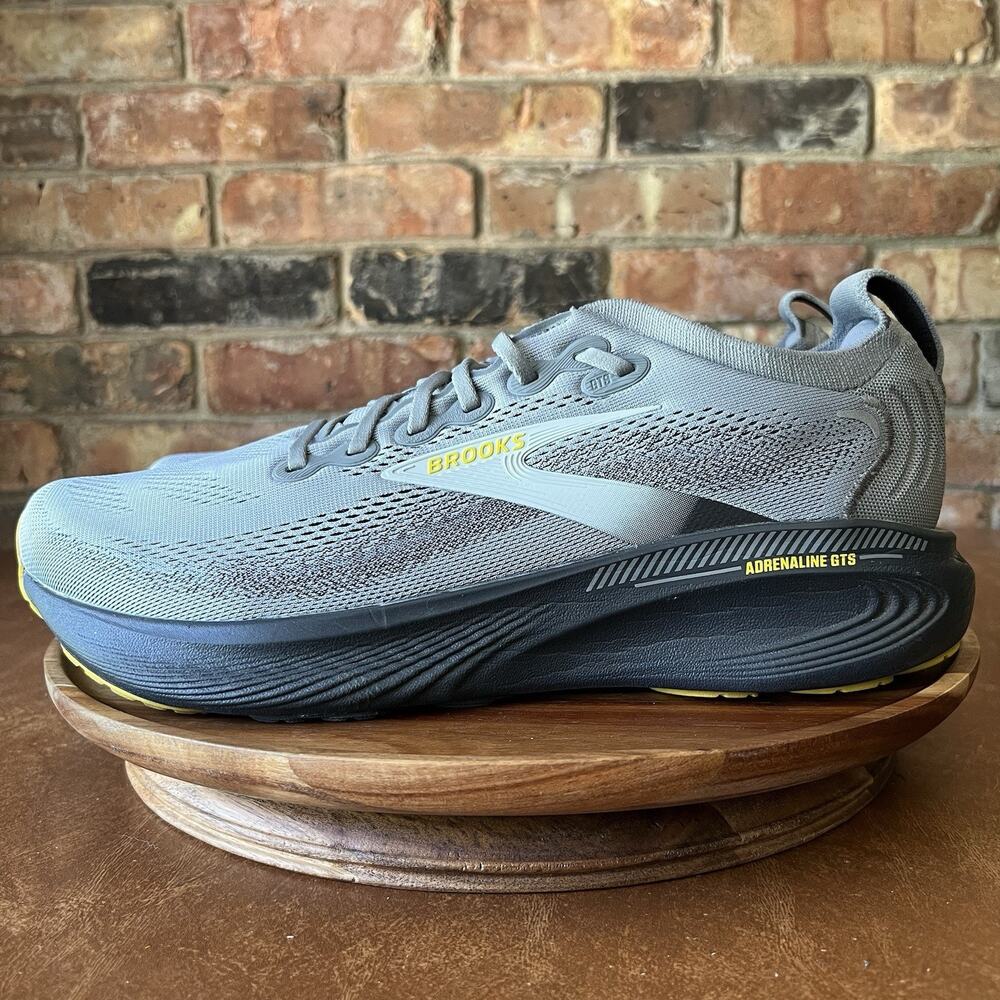 Brooks Adrenaline GTS 25 Supportive Men's 12.5 2E Gray Running Shoes Sneakers
